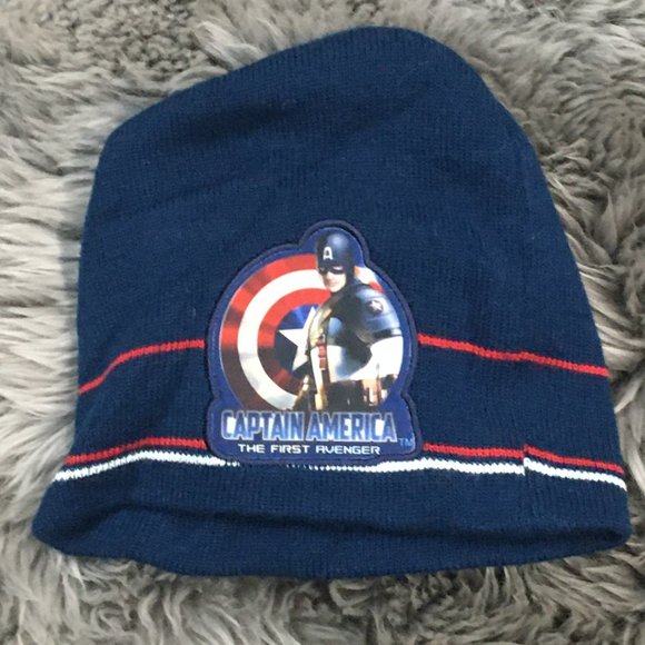 Marvel | Captain America Boy's Winter Hat | Blue | One Size - Picture 1 of 2